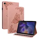 Læderetui Sommerfugle Samsung Galaxy Tab A8 Lyserød