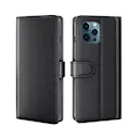 Ægte Læderetui iPhone 12 Pro Max Sort