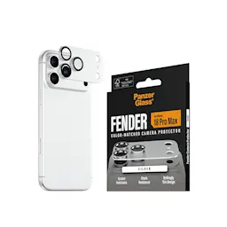 iPhone 18 Pro Max Fender heldekkende kamerabeskyttelse, Sølv