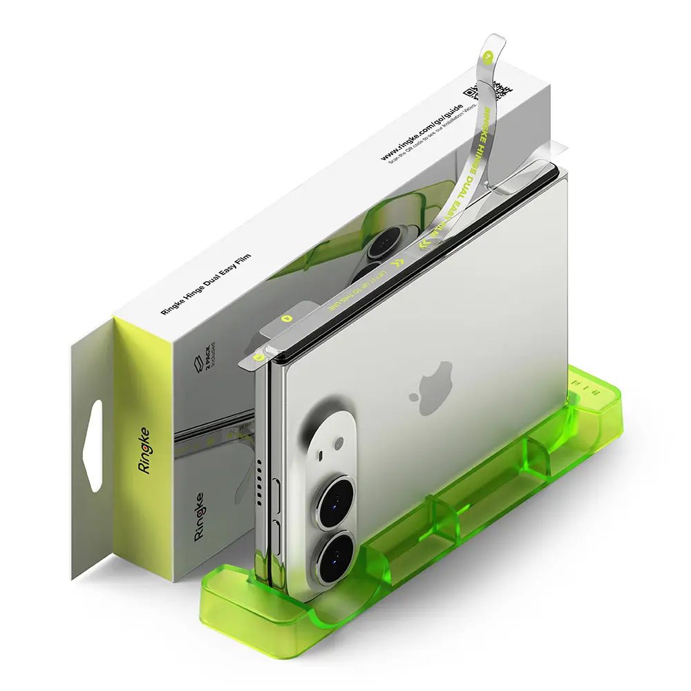iPhone Duo Hinge skyddsfilm med installationsram - Dual Easy Pro (2-pack)