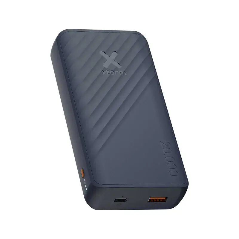 20W Powerbank USB-C + USB-A 20000mAh, Blå