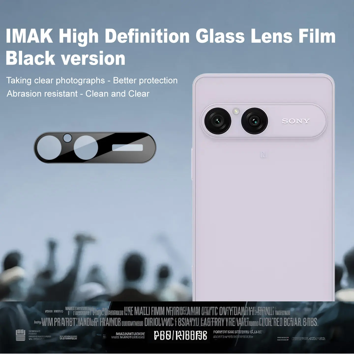 Härdat Glas 0.2mm Linsskydd Sony Xperia 10 VIII Svart