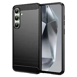 Samsung Galaxy S24 FE TPU-cover Brushed, Sort