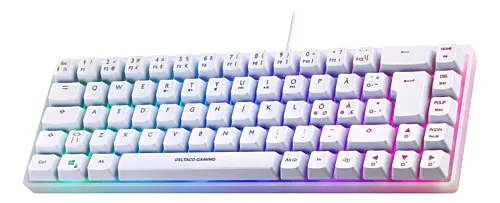 DK240 60 % membrantastatur med RGB, Hvit