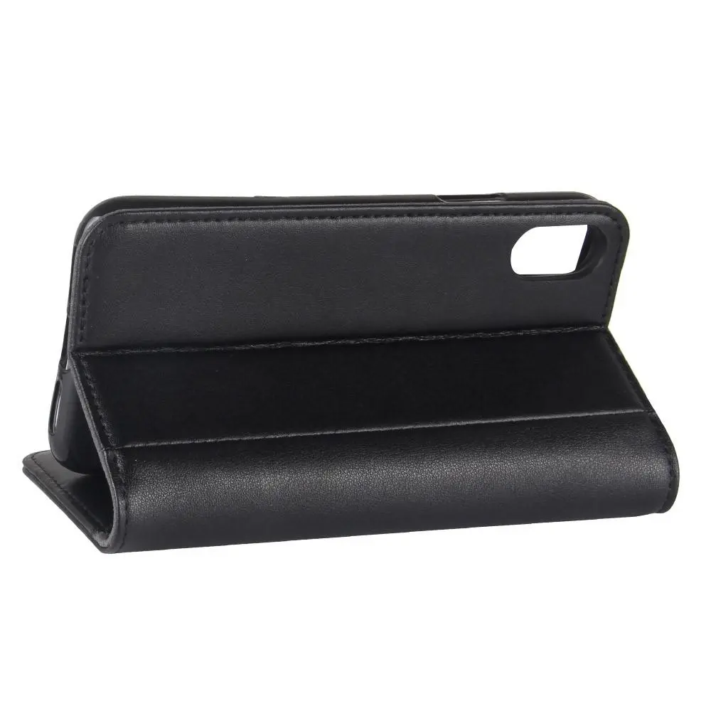 Äkta Läderfodral iPhone X/XS Svart
