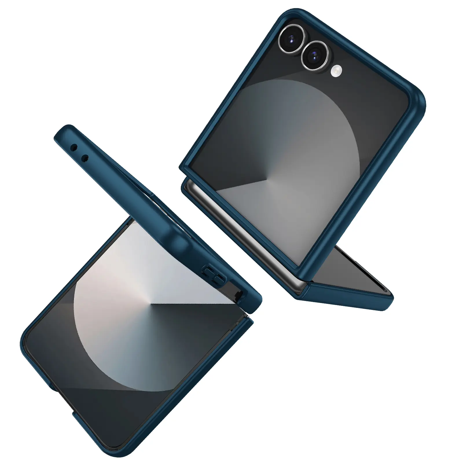 Samsung Galaxy Z Flip 8 skal med magnetisk ringhållare Mörkblå