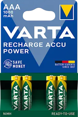 Genopladeligt AAA-batteri HR03 1.2V 1000mAh (4-pack)