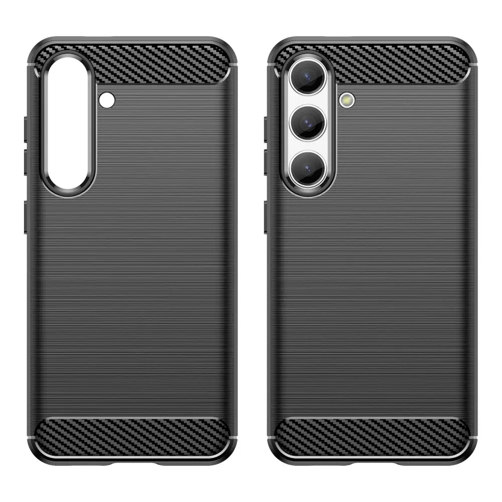 Samsung Galaxy S25 Skal TPU Brushed Svart