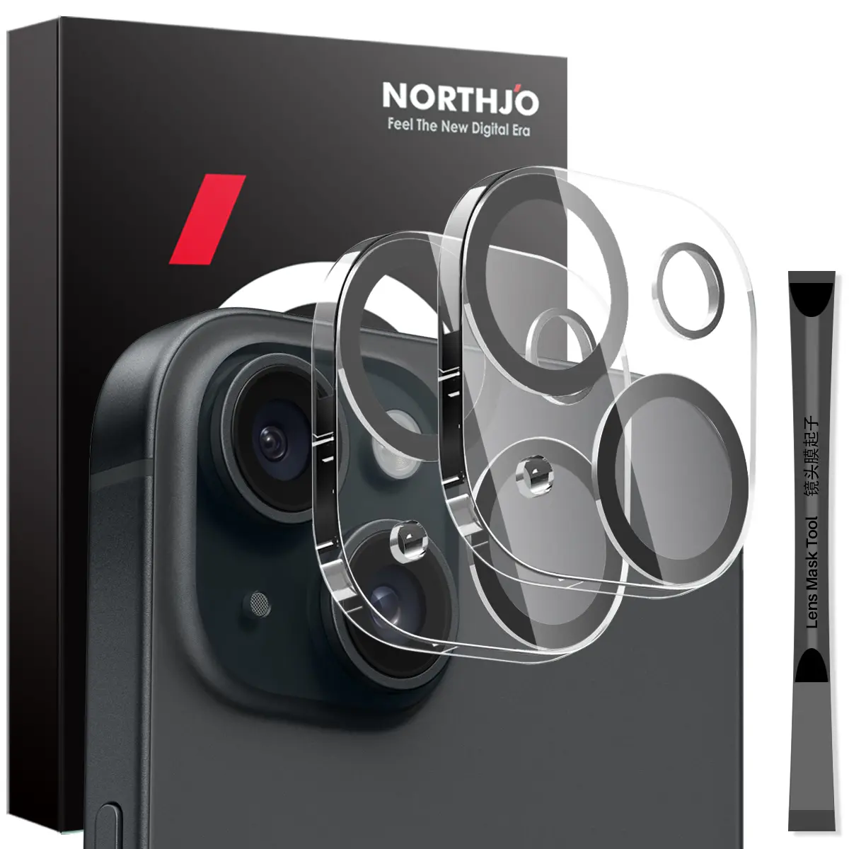 Hærdet Glas Kamerabeskyttelse iPhone 15 (2-pack)