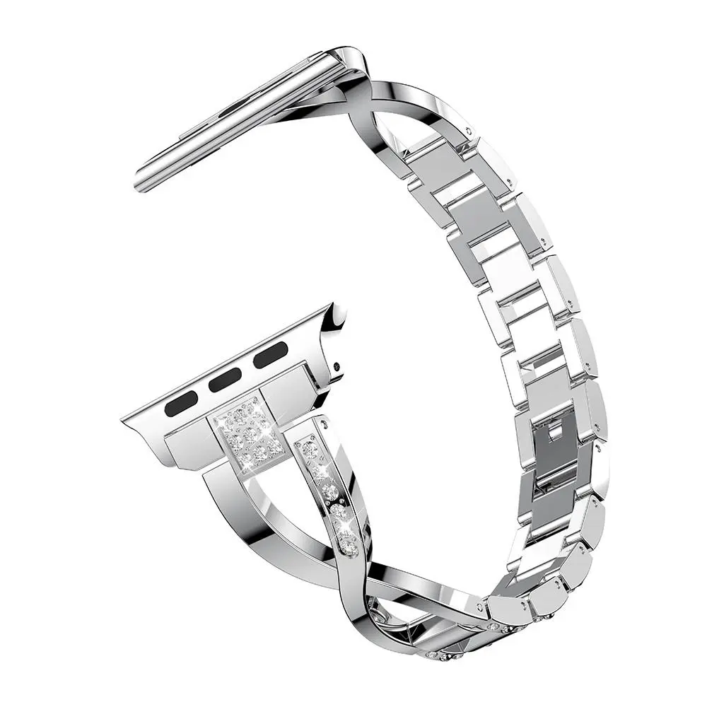 Crystal Bracelet Apple Watch Series 12 47mm Silver