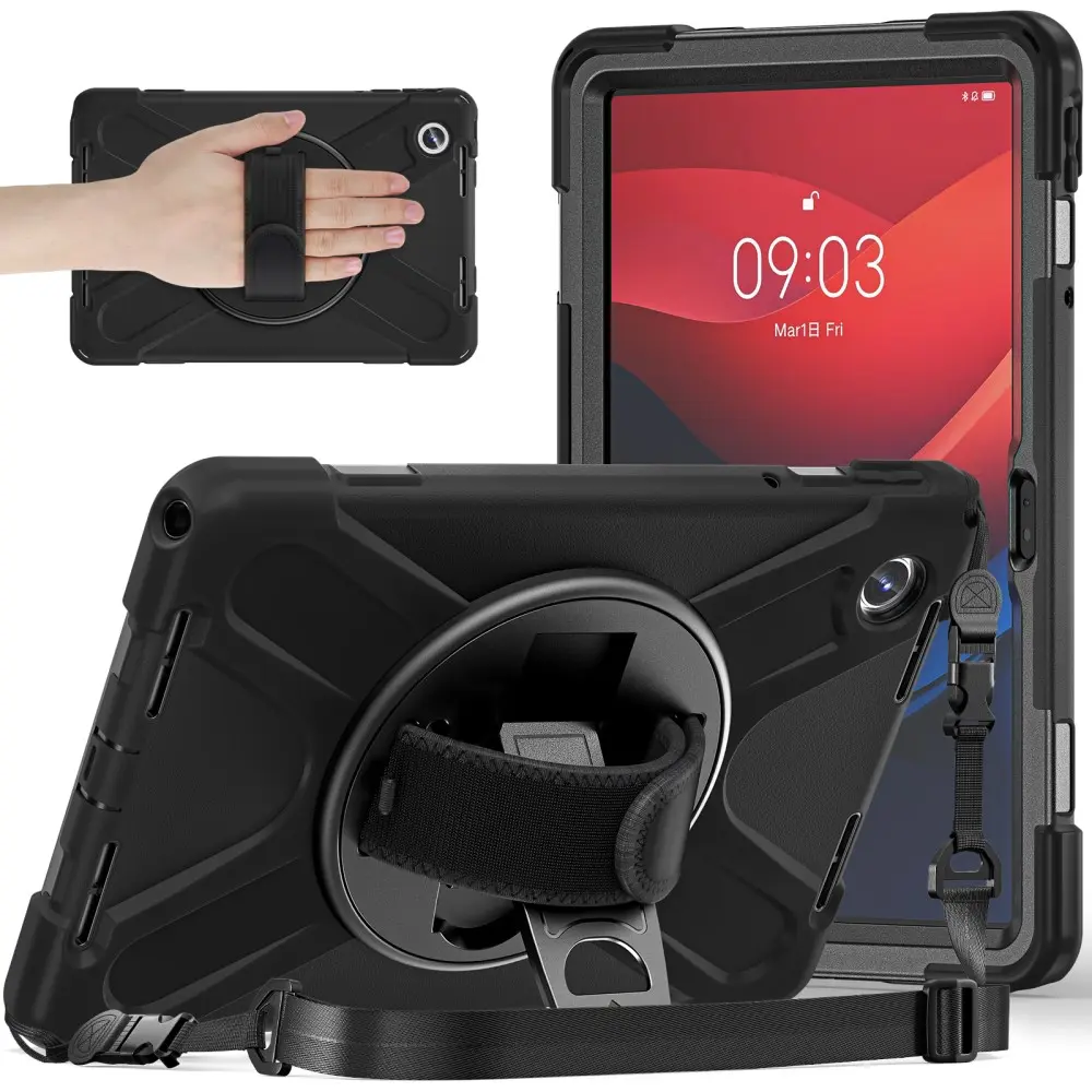 Stöttåligt Hybridskal med axelrem  Lenovo Tab M11 Svart