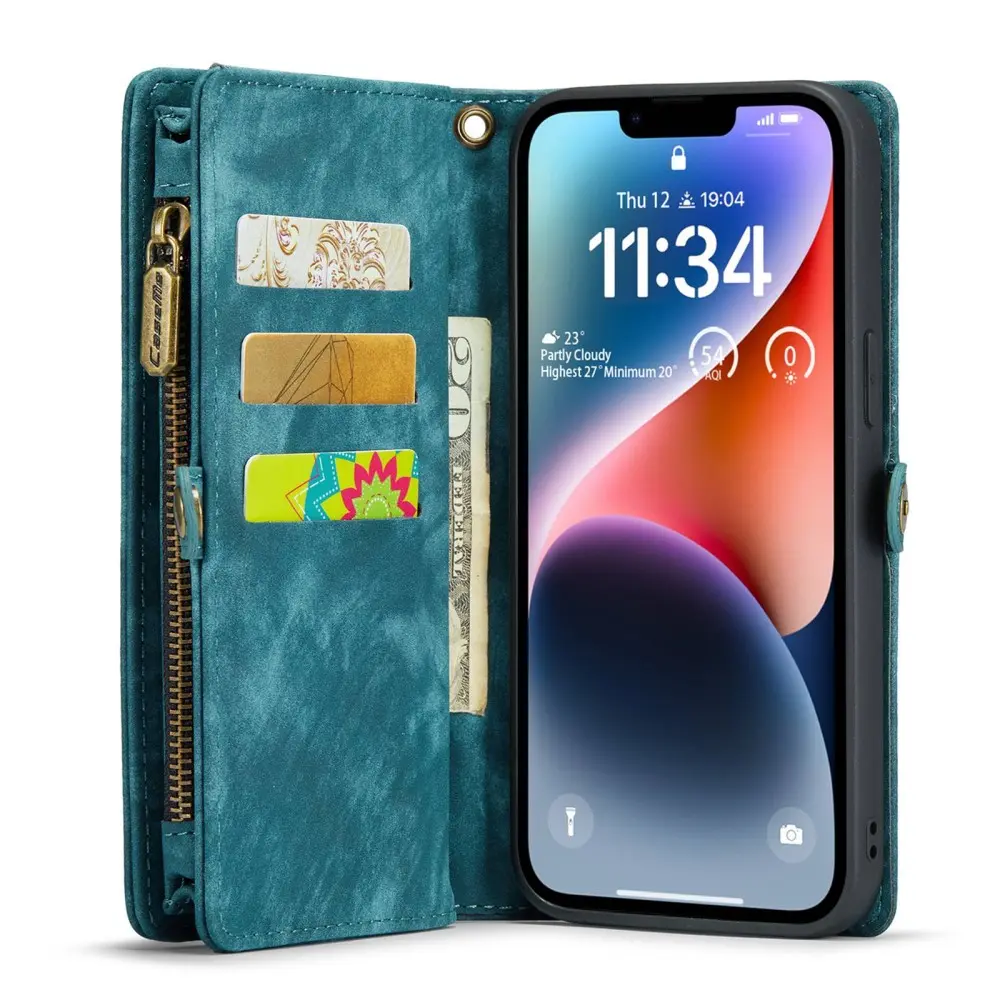 Multi-slot Plånboksfodral iPhone 13 Blå