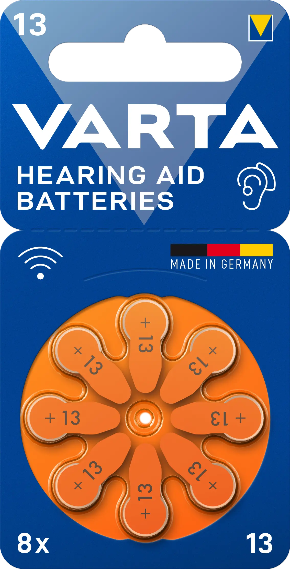 Høreapparatbatteri 13 PR48 (8-pack)