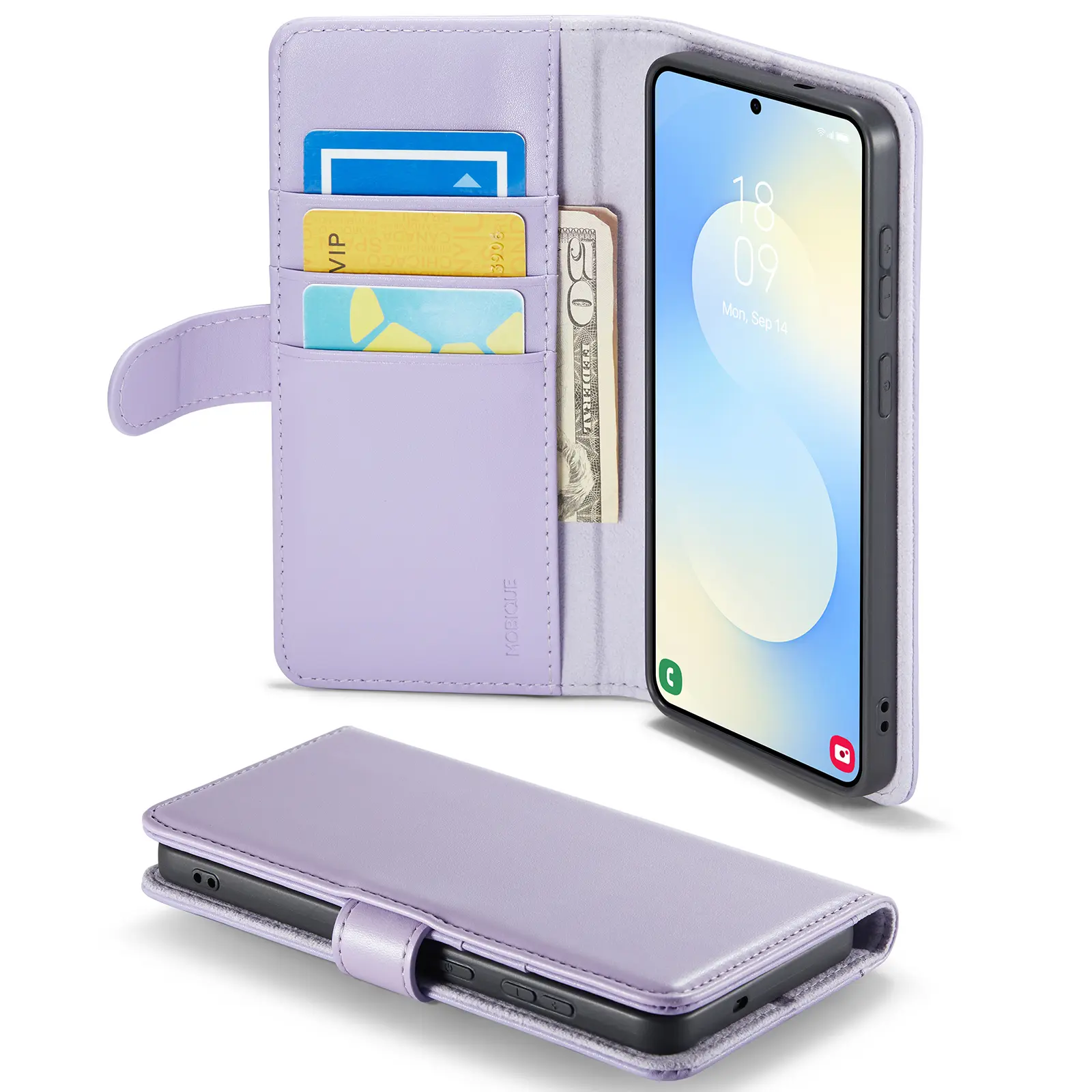 Ekte Lærveske Samsung Galaxy S26 Plus Lilla