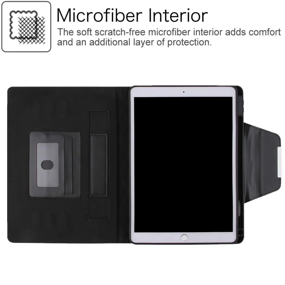 Fodral iPad 10.2 8th Gen (2020) Quilted svart