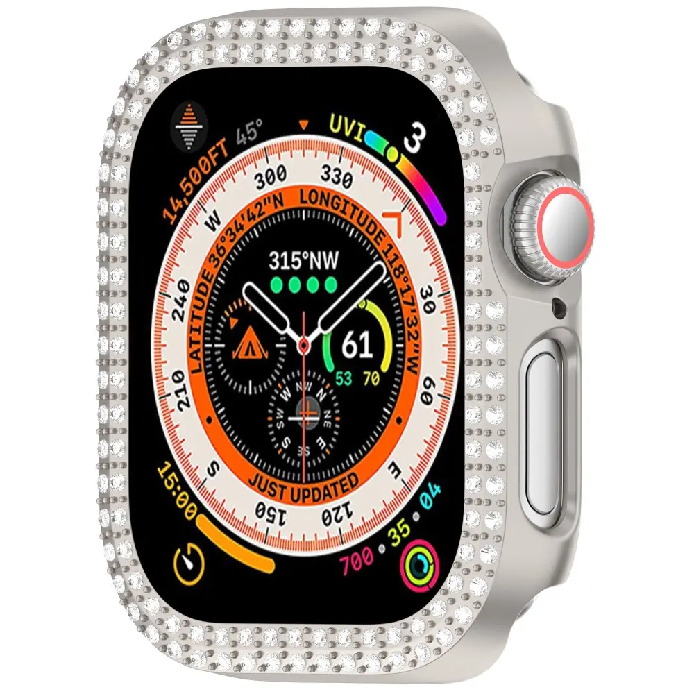 Rhinestone Skal Apple Watch Series 11 42mm champagneguld