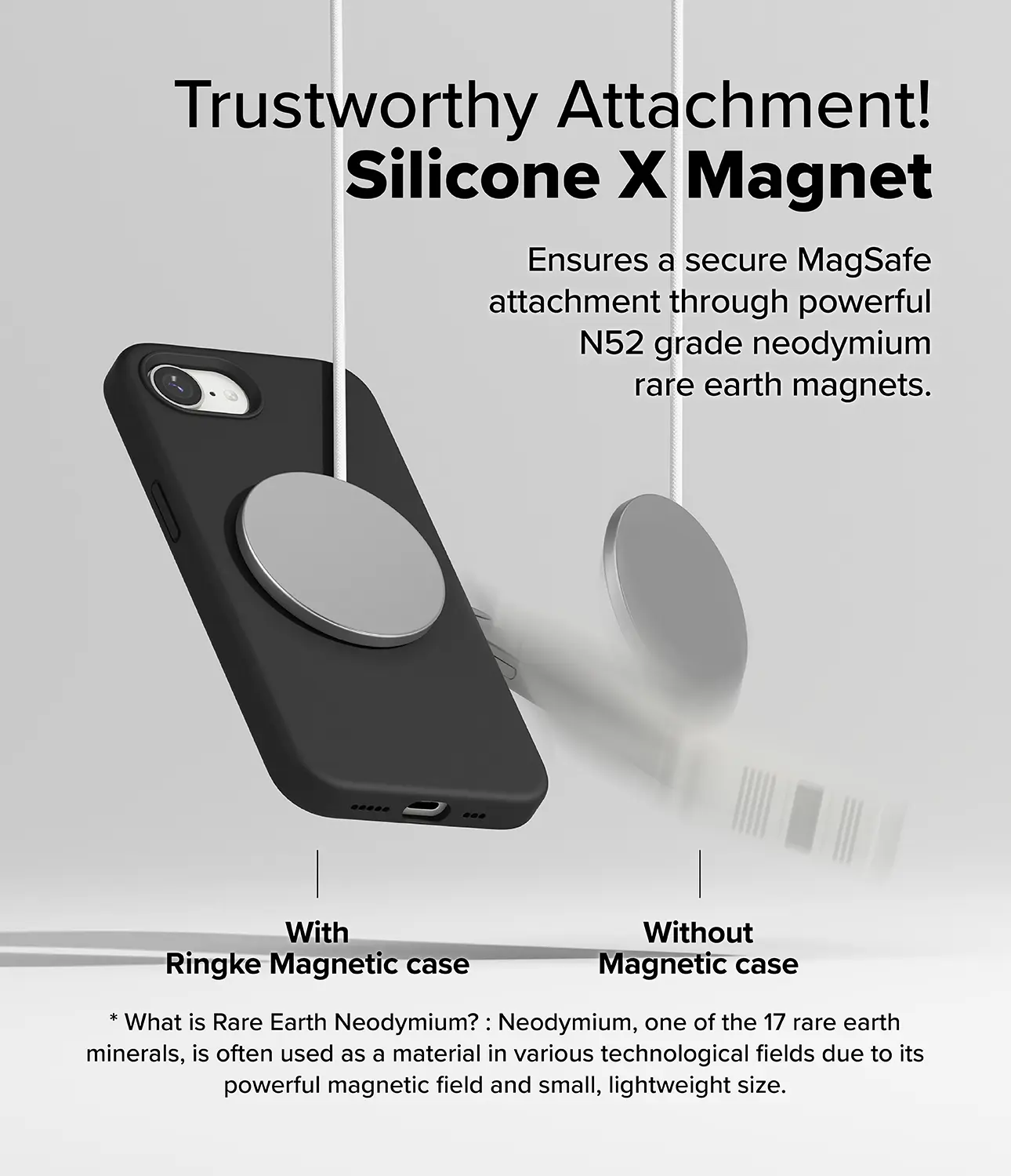 Silicone Magnetic Case iPhone 17e Black
