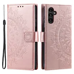 Nahkakotelo Mandala Samsung Galaxy A57 Ruusukulta