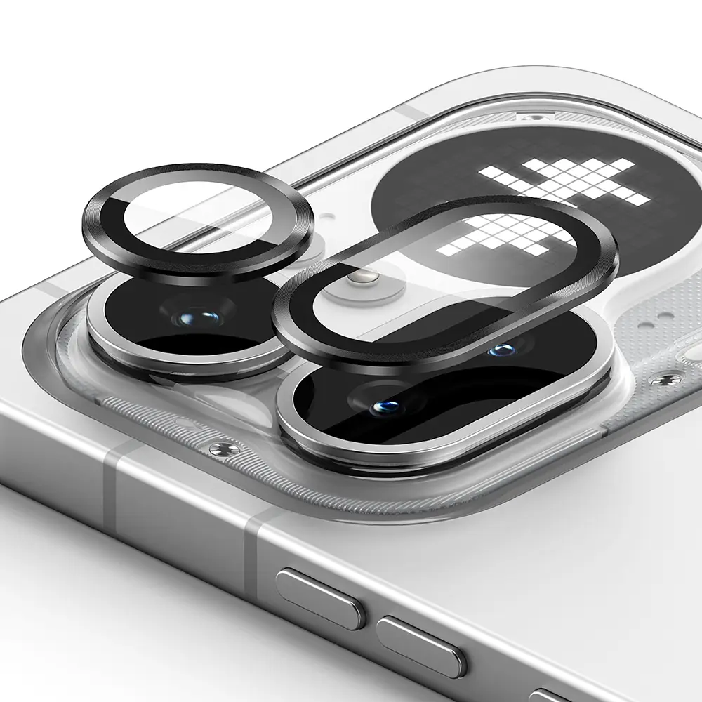 Camera Lens Frame Glass (2-pack) Nothing Phone 4a Pro Black