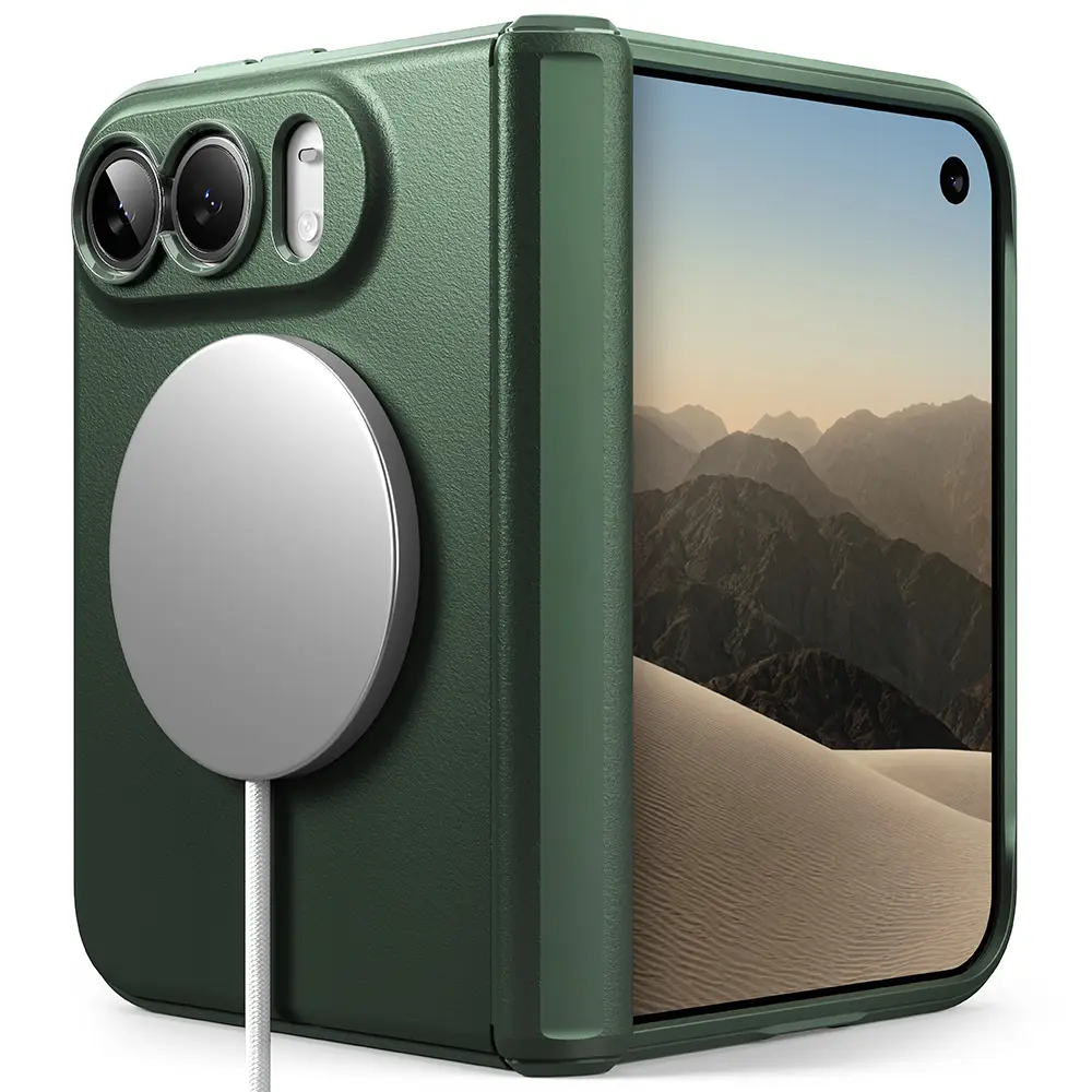 iPhone Duo Magnetiskt Onyx Flap Skal, Dark Green
