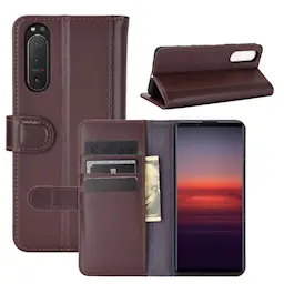 Sony Xperia 5 II Slankt mobiletui i ægte læder, Brun