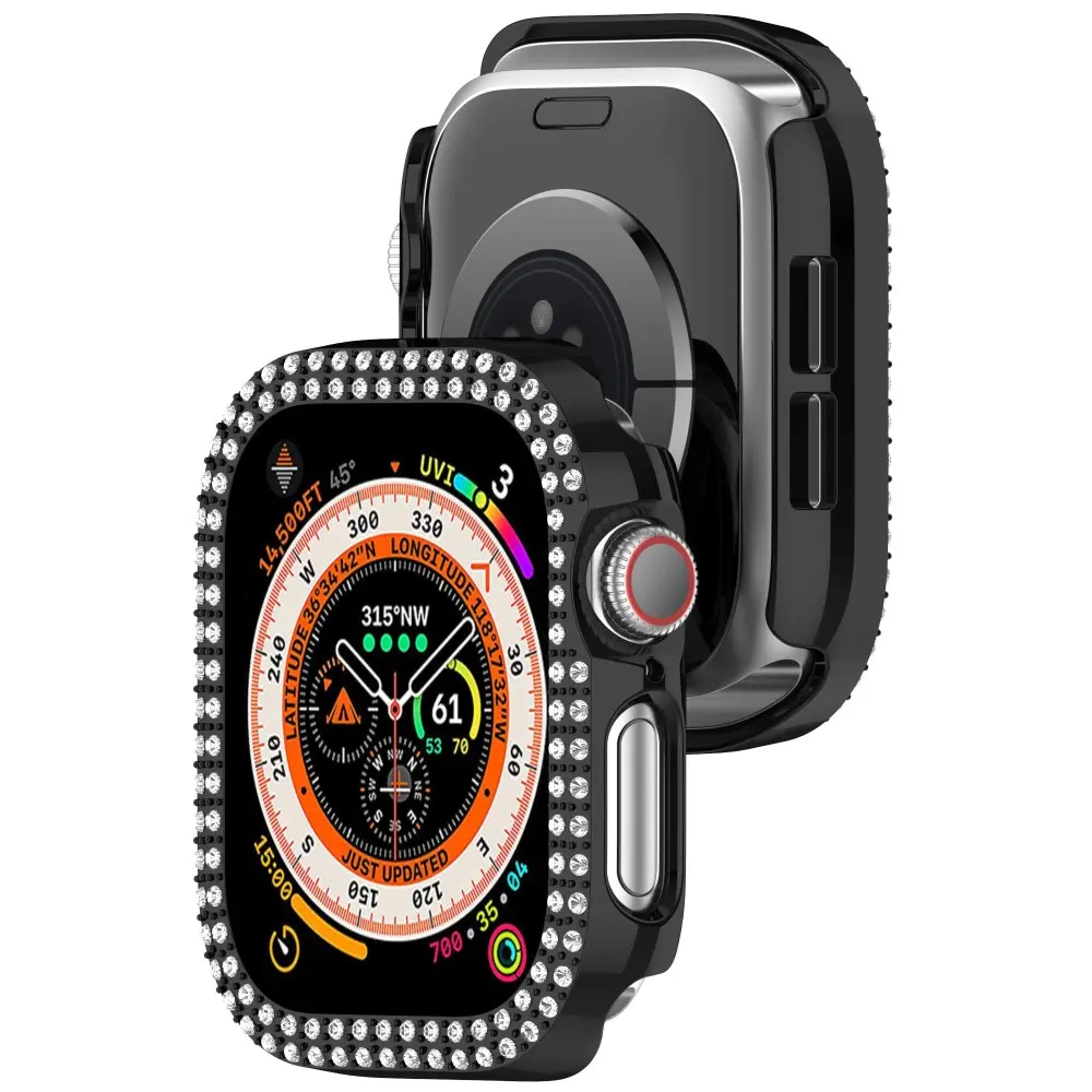 Rhinestone Skal Apple Watch Series 11 46mm svart