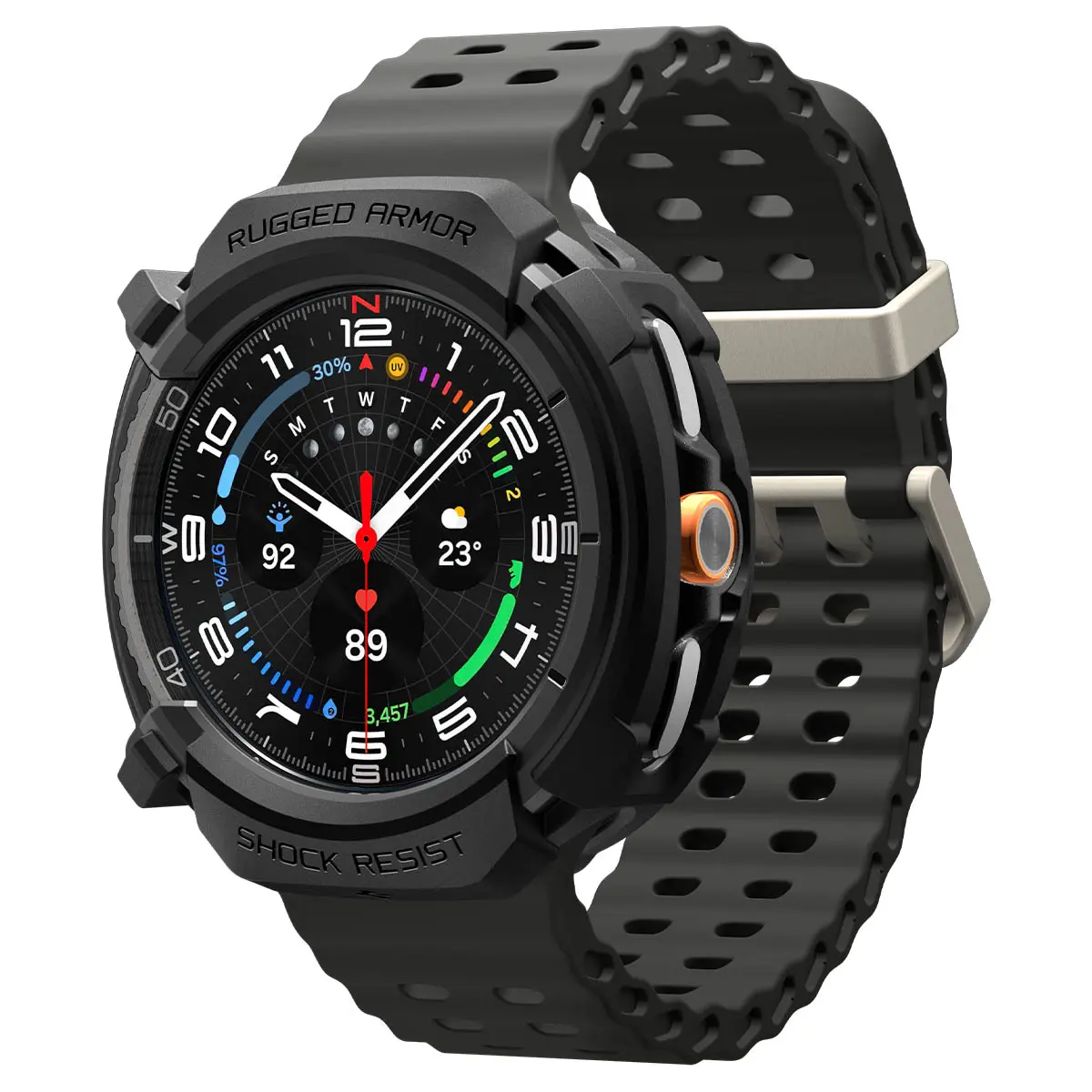 Samsung Galaxy Watch 8 Classic Case Rugged Armor Black