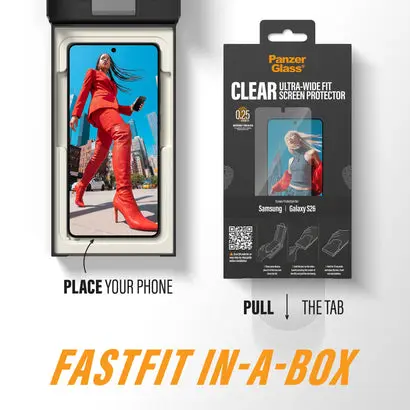 Samsung Galaxy S26 Screen Protector (with Fastfit in-a-box) Ultra Wide Fit
