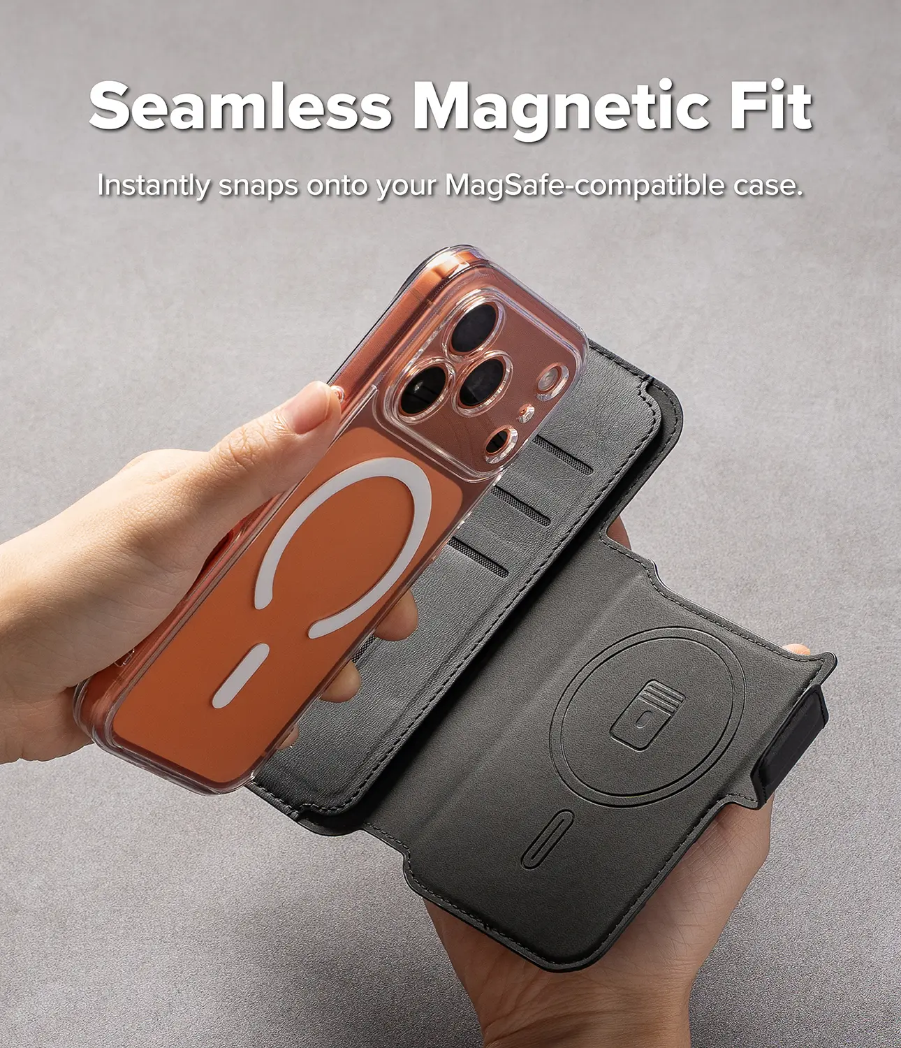 Folio Grip Wallet Magnetic iPhone 18 Pro Black