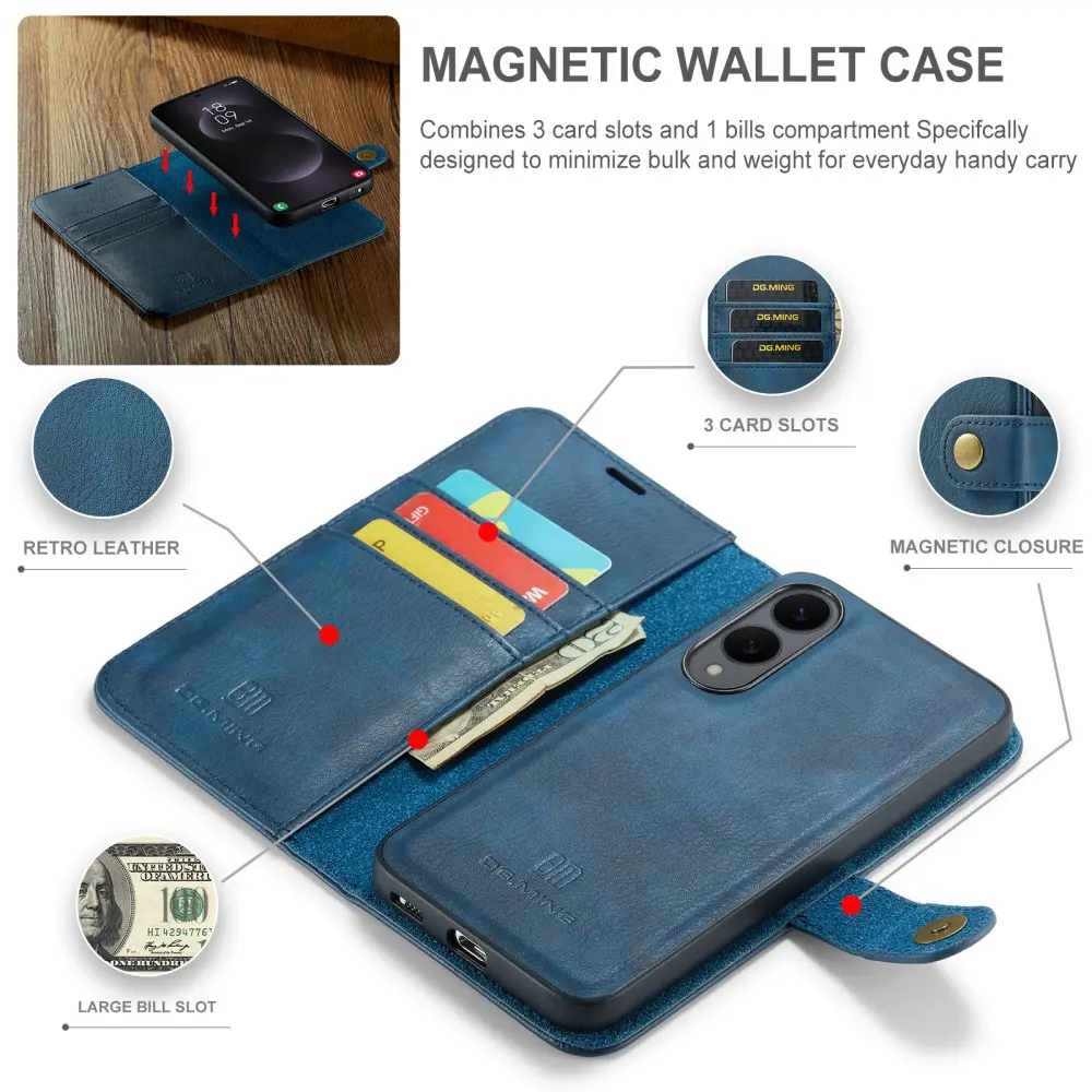 Magnet Wallet Samsung Galaxy S25 Edge Blue