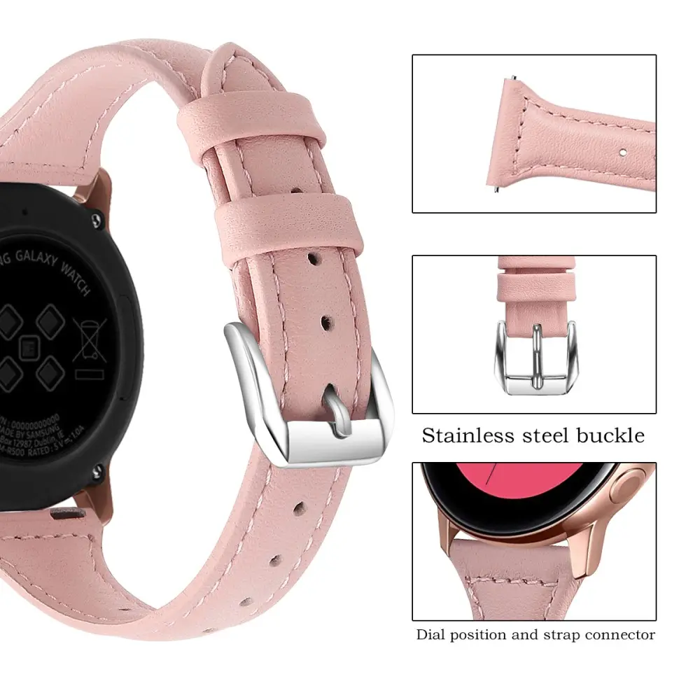 Slim Läderarmband Polar Ignite 2 Rosa