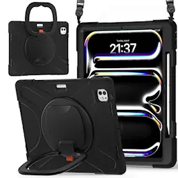Hybridskal med Kickstand og skulderrem Apple iPad Pro 13 7th Gen (2024) svart
