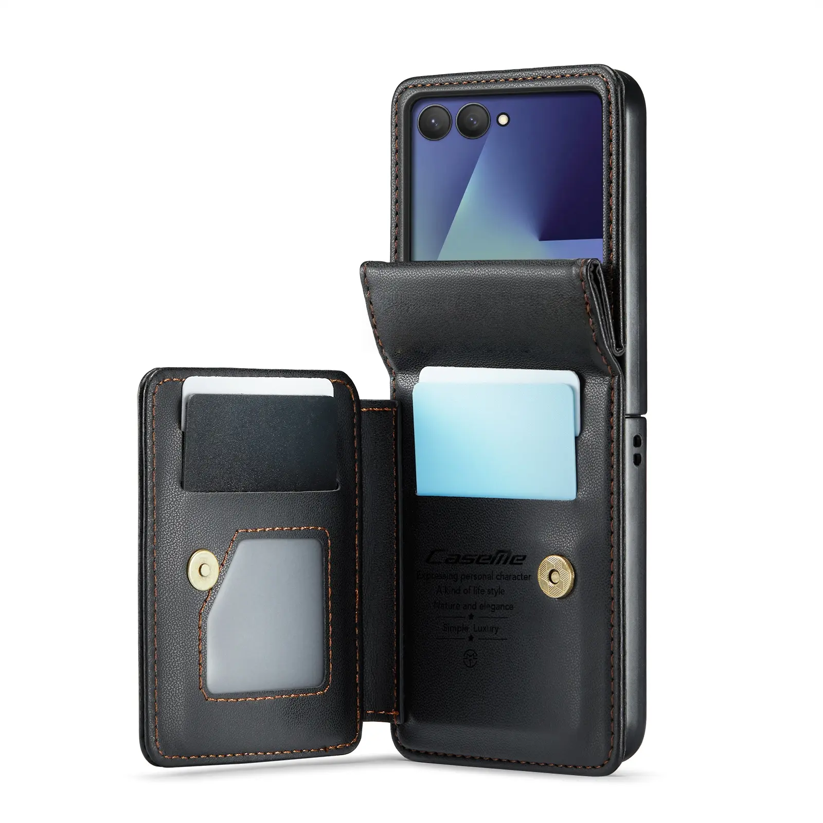 Plånboksskal RFID-skydd Samsung Galaxy Z Flip 8 Svart