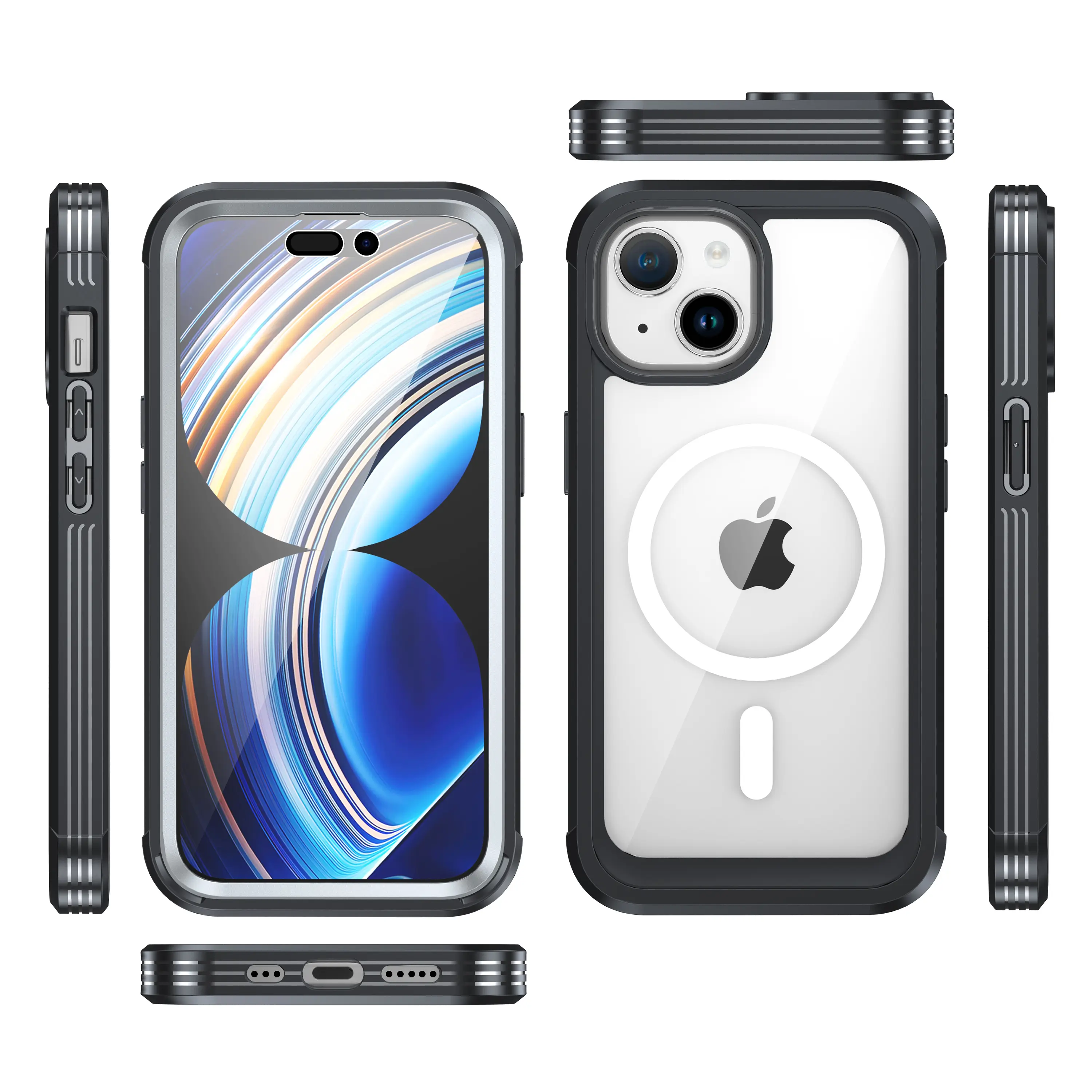 Premium Full Protection Case iPhone 15 Svart