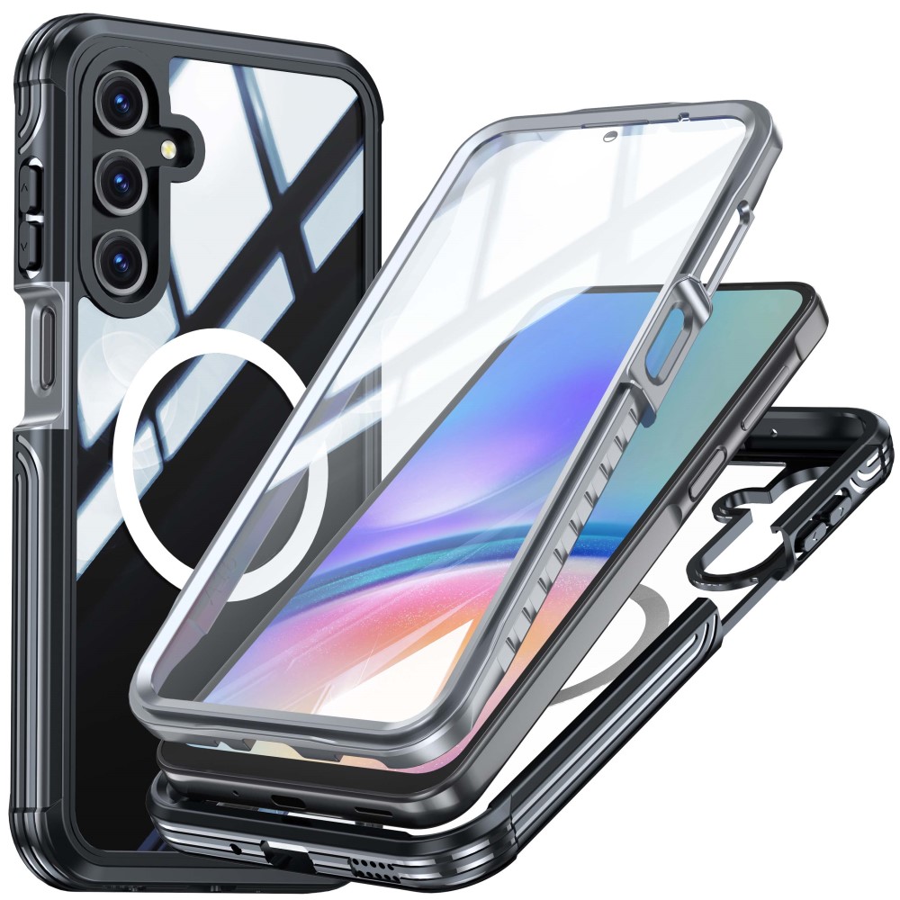Premium Full Protection Case Samsung Galaxy A16 Svart - Heldekkende deksel med herdet glass skjermbeskyttelse