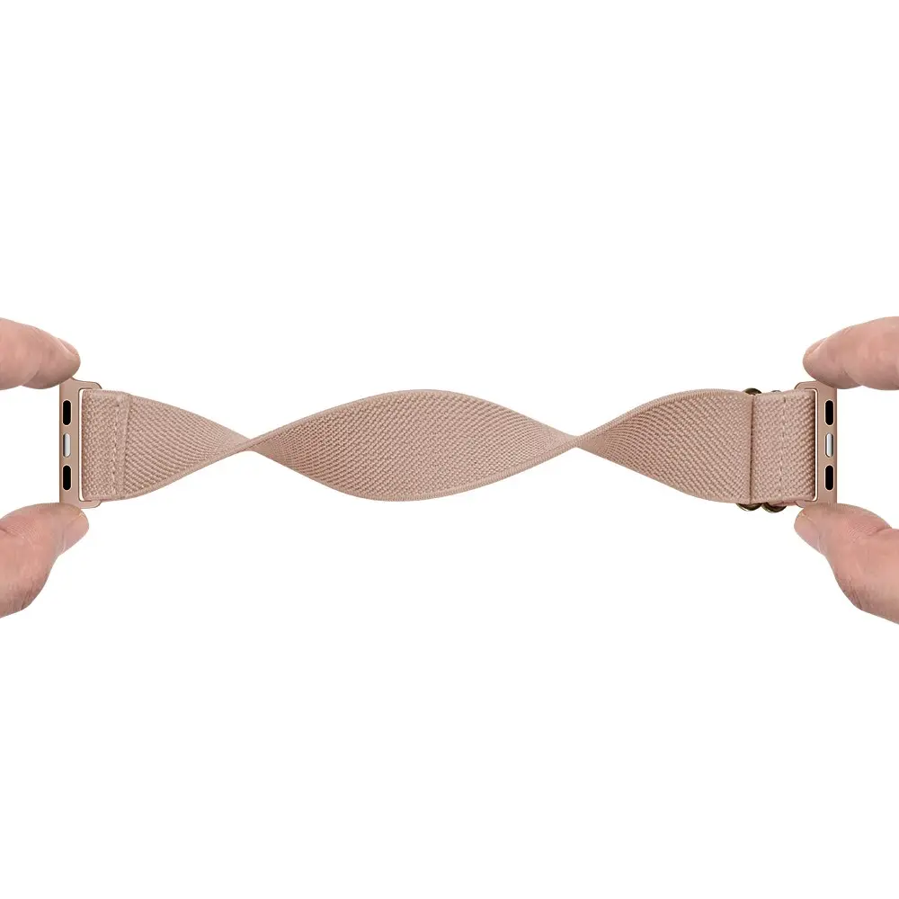Elastiskt Nylonarmband Apple Watch SE 3 40mm Beige