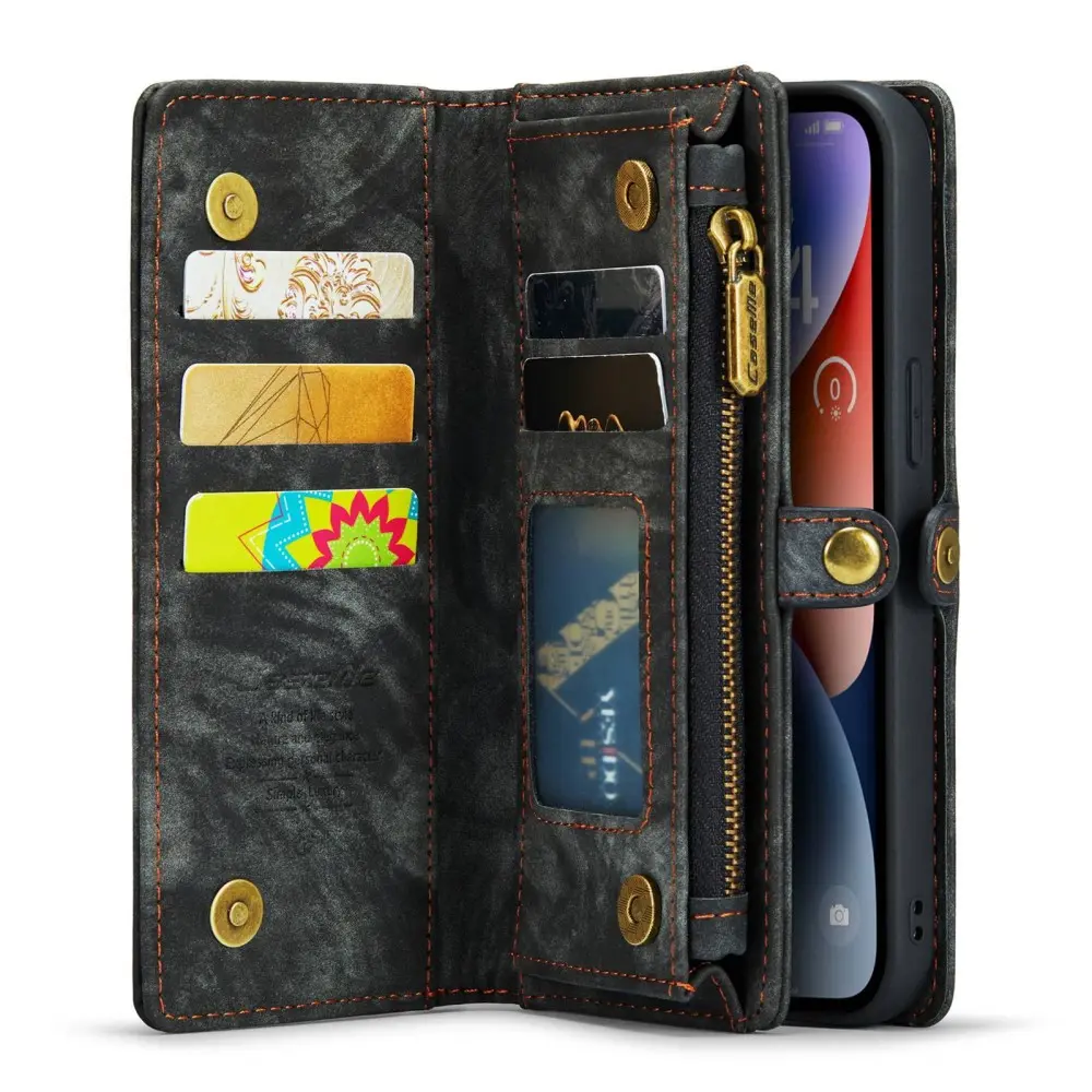 Multi-slot Plånboksfodral iPhone 13 Grå