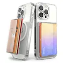 Magnetic Side Slot Card Holder Clear Mist