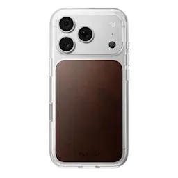 iPhone 18 Pro Max MagSafe hybridcover - Clear Leather, Rustic Brown