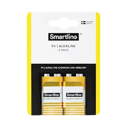 2-pak alkaline 9V-batterier 6LR61