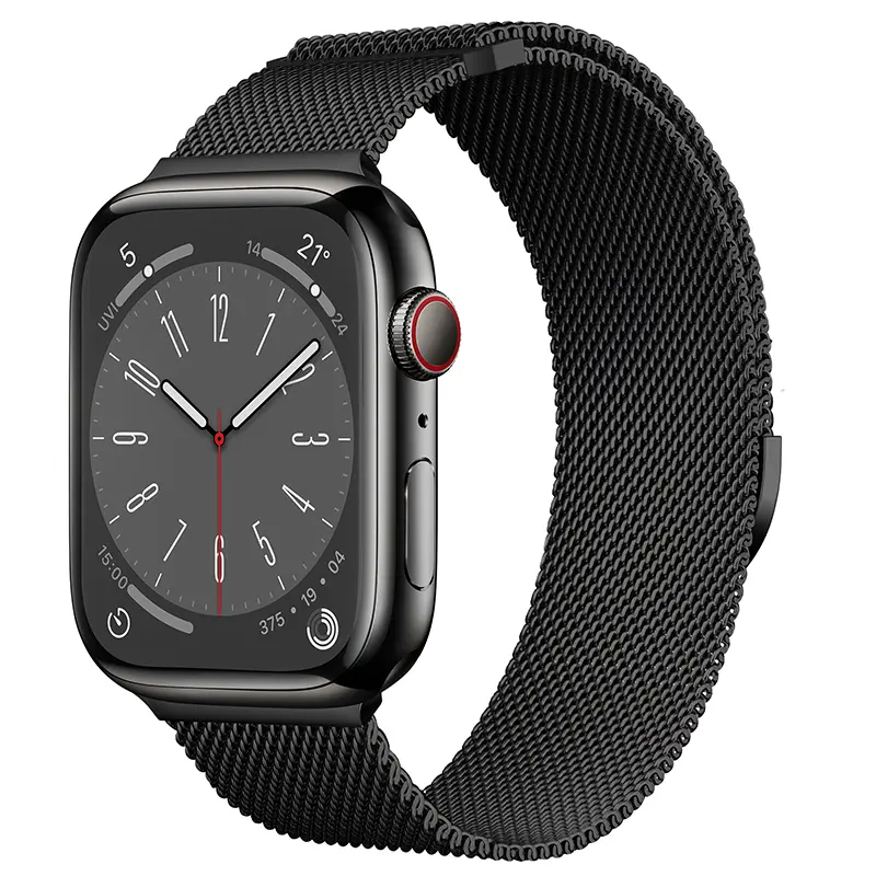 Armbånd Milanese Loop Apple Watch Series 1-3 38mm Sort