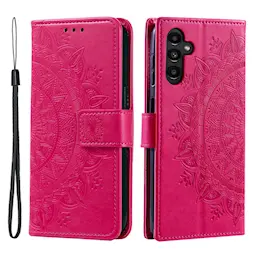 Nahkakotelo Mandala Samsung Galaxy A26 Cerise