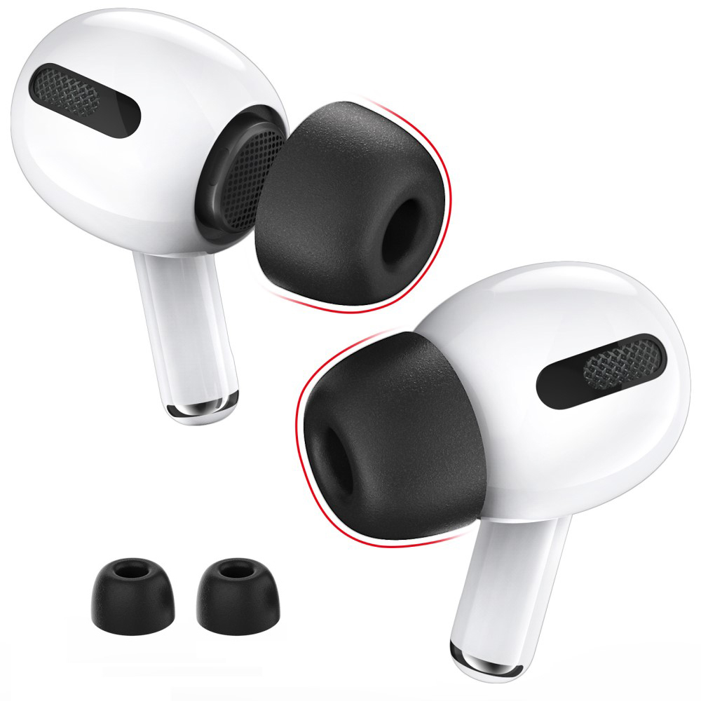 Ahastyle AirPods Pro 2 Ørepropper i memory foam - str S, svart