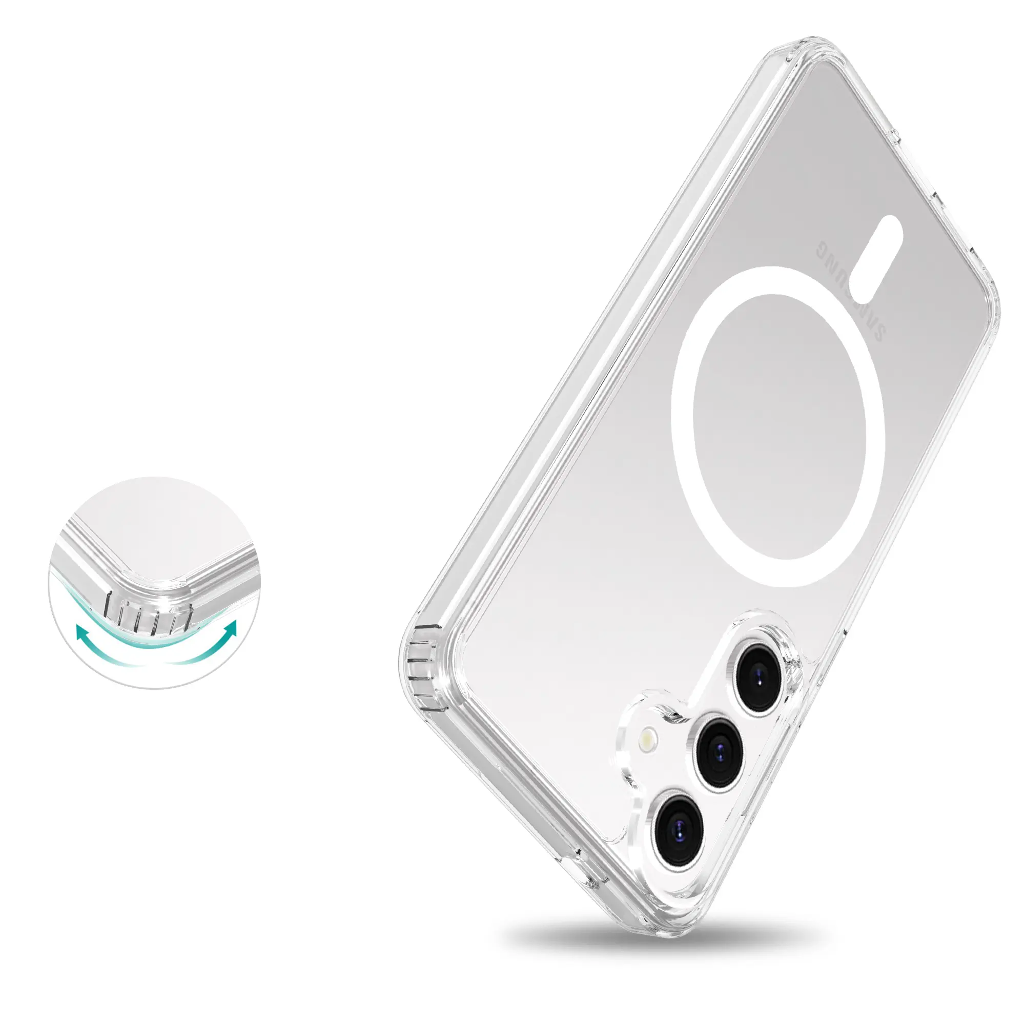 Hybridskal MagSafe Samsung Galaxy S24 Genomskinlig