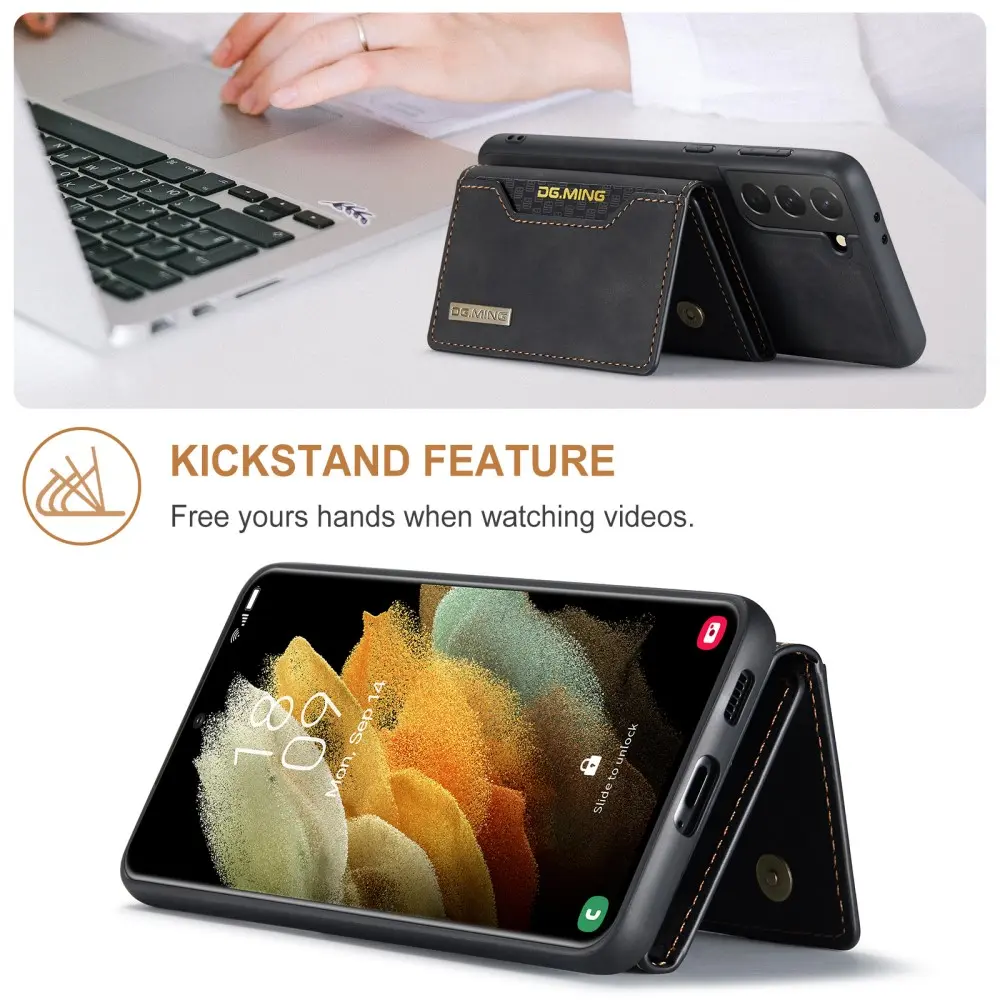 Magnetic Card Slot Case Samsung Galaxy S21 Svart