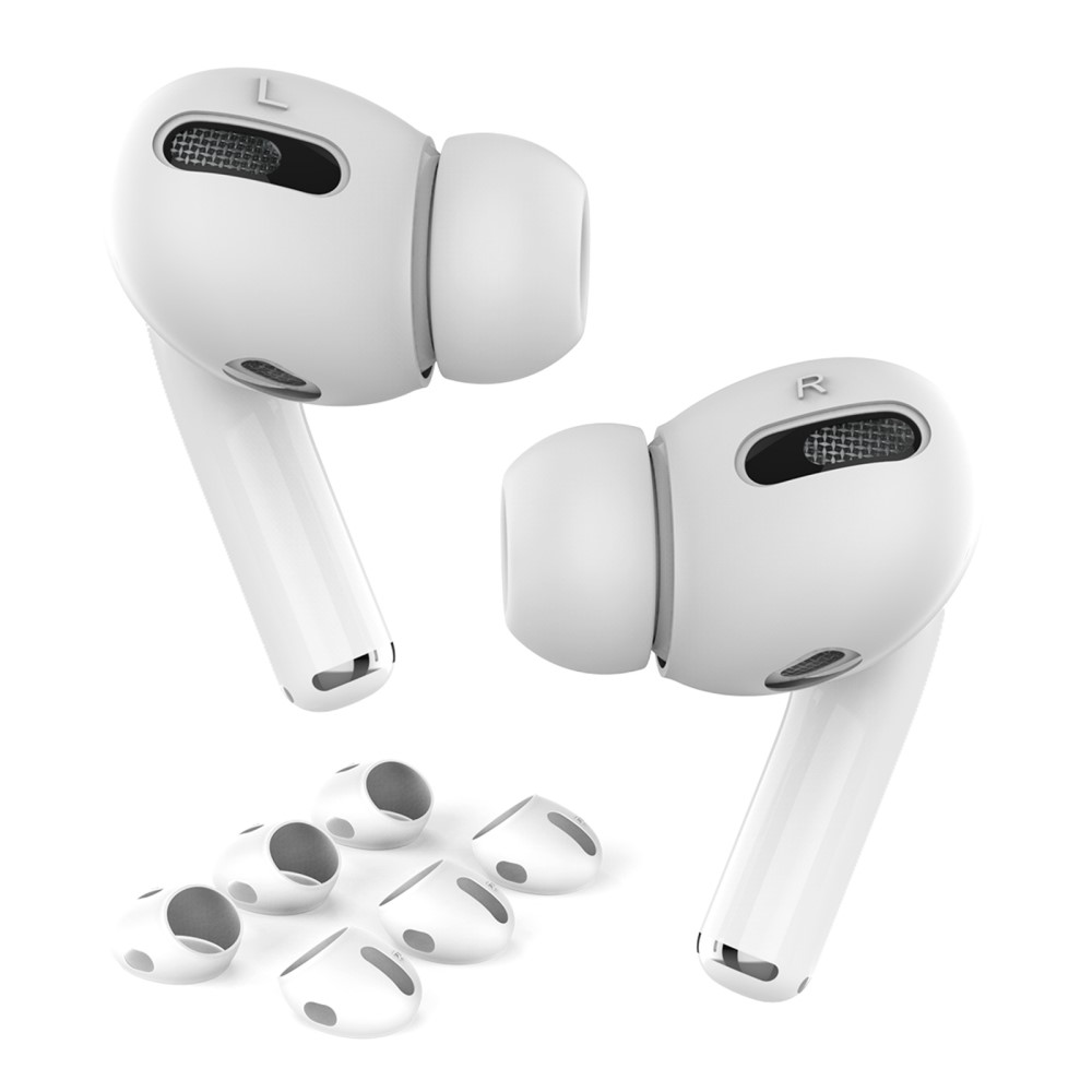 Ahastyle Earpads Silikon (3-pack) Apple AirPods Pro hvit - Silikonøreputer i 3-pakning