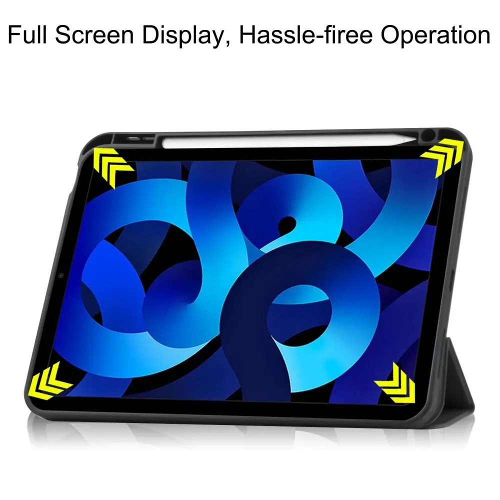 Apple iPad 11 11th Gen (2025) Fodral Tri-fold med Pencil-hållare Svart