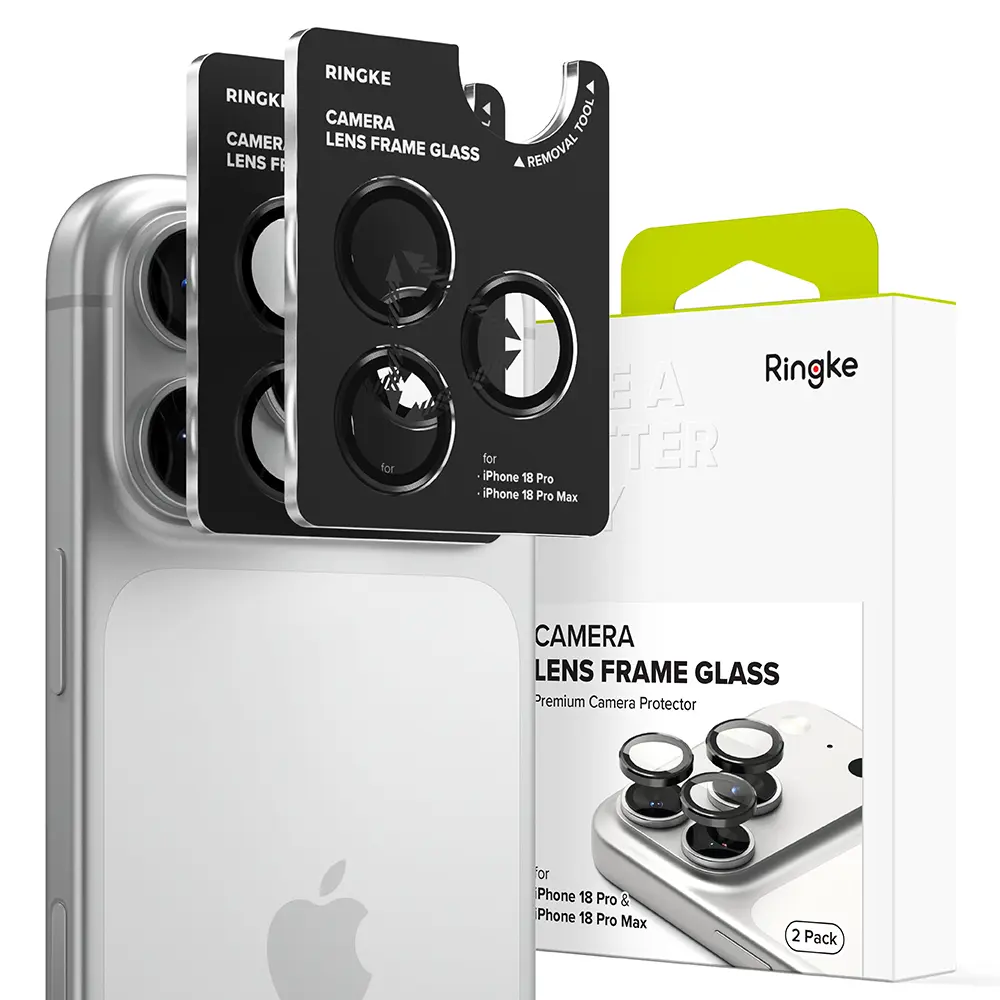 Camera Lens Frame Glass (2-pack) iPhone 18 Pro Black