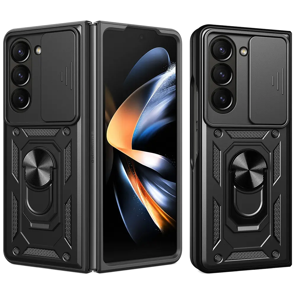 Hybridcover Tech Ring+Kamerabeskyttelse Samsung Galaxy Z Fold 7 sort