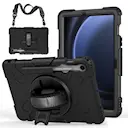 Stødsikker Hybridcover med skulderrem Samsung Galaxy Tab S9 Sort